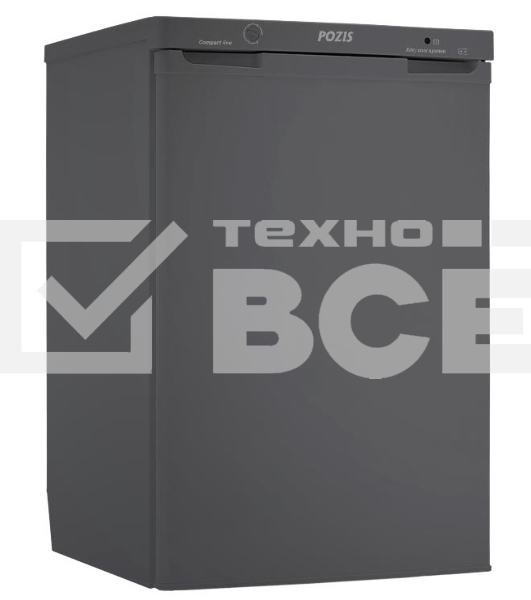 Холодильник Pozis RS-411 графитовый однокамерный 84/14 л морозилка сверху