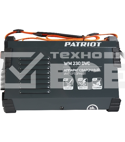 Сварочный аппарат Patriot WM230DVC инвертор ММА 10.7кВт (кейс в комплекте)