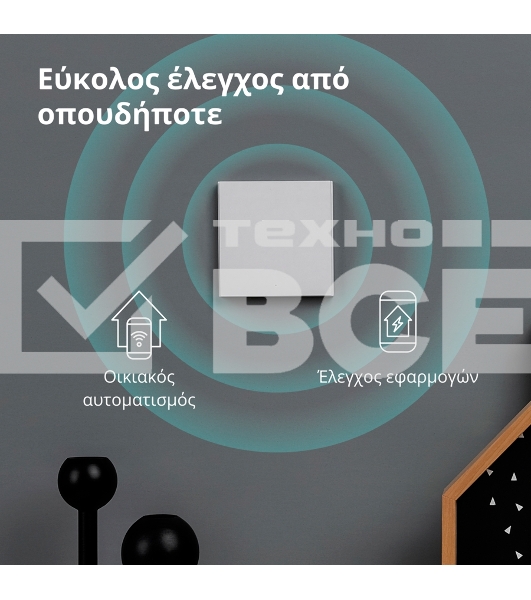 Умный выключатель Aqara Smart wall switch H1 ( (with neutral, single rocker) WS-EUK03