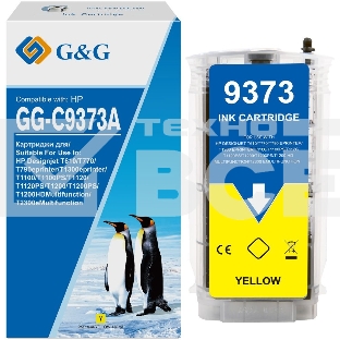 Картридж струйный G&G GG-C9373A желтый (130мл) для HP Designjet T610/T770/T790eprinter/T1300eprinter/T1100