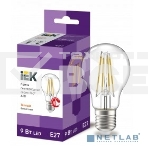 Лампа LED A60 шар прозр. Iek LLF-A60-9-230-40-E27-CL 9Вт 230В 4000К E27 серия 360°, фото2