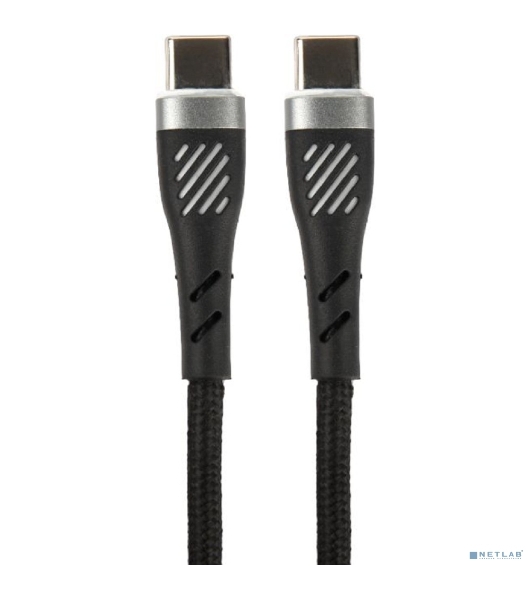 Кабель PERFEO USB C вилка - C вилка, 60W, черный, 1 м., POWER (C1105)