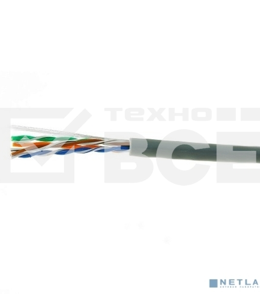 Кабель Cablexpert, UTP5e, 4 пары, 0.51 мм, медь, однож., 305 м, Fluke Test, серый