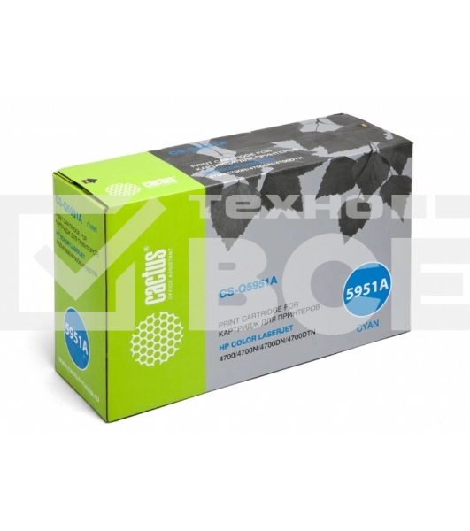 Картридж лазерный Cactus CS-Q5951A голубой (10 000 стр.) для HP Color LaserJet 4700