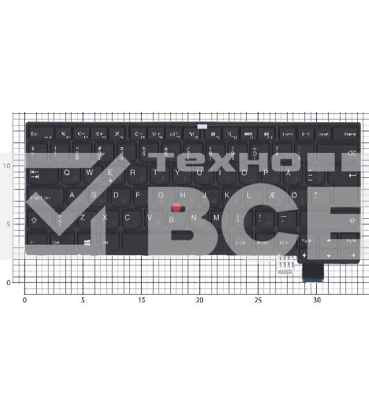 Клавиатура для ноутбука Lenovo Thinkpad T460S 13 черная без подсветки