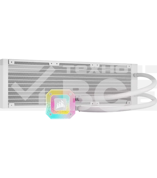 Система жидкостного охлаждения Water Cooling System Corsair iCUE H150i ELITE CAPELLIX XT (360мм, белый, RGb/Fans: 3x120мм, 65.57CFM, 37dBA, 2100RPM/Rad thickness 27мм/S: 1851, 1700, 1200, 115X, AM5, AM4)