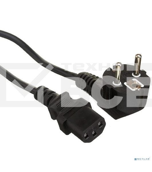 Кабель питания ExeGate Special PC-1,8S (Евровилка угловая Schuko->C13, 3*0.75мм2, CCA, черный, 1.8м)