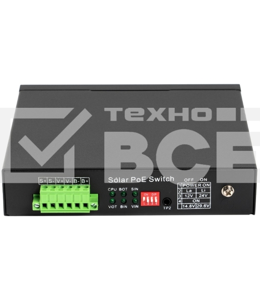 Коммутатор бесперебойный SKAT PoE-5E-1S UPS POE 120Вт порты: 5-Ethernet 1-Uplink