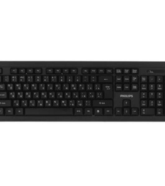 Комплект клавиатура+мышь Philips SPT6324 беспроводной, USB, 1000 DPI, чёрный