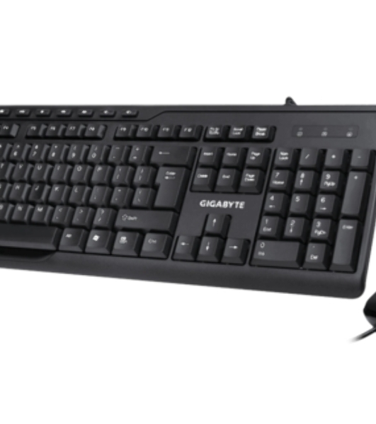 Комплект клавиатура+мышь Gigabyte GK-KM6300 проводной, USB, 1000 DPI, чёрный