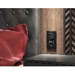 Комплект механизма электрической розетки ALFA Черный матовый 2USB A+C 20W (быстрая зарядка) с/з QUANT (AP8100, VM160) MA810010, фото4