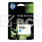 Картридж струйный HP 920XL CD972AE голубой для HP OJ 6000/6500, фото 1