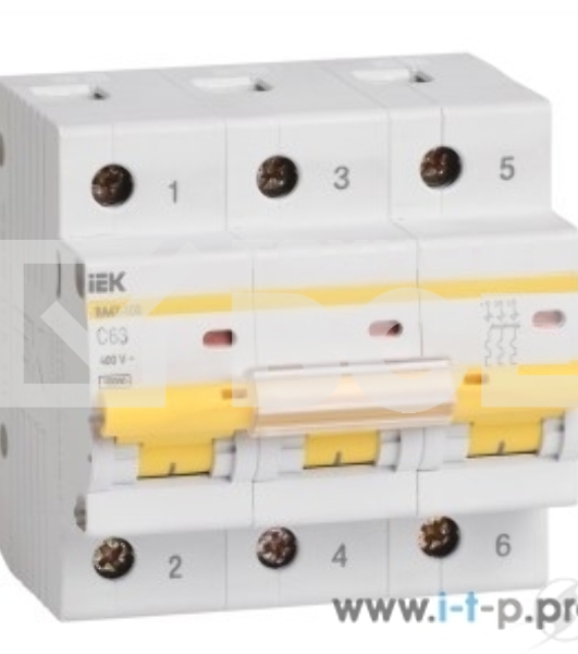 Выключатель автоматический Iek MVA40-3-080-C BА 47-100 3Р 80А 10 кА х-ка С ИЭК