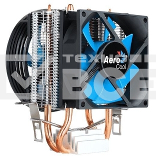 Кулер для процессора AeroCool / Formula Verkho 2 Dual серебристый, 90 мм, алюминий/медь, 2000 об/мин, 25 дБ, 4 pin, 120 Вт, 135 мм