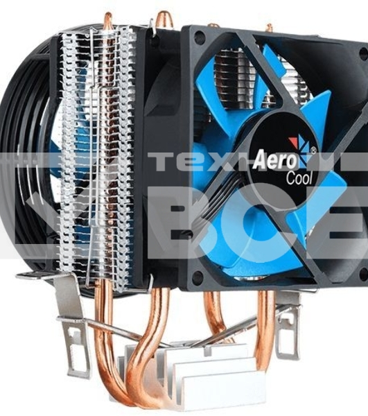 Кулер для процессора AeroCool / Formula Verkho 2 Dual серебристый, 90 мм, алюминий/медь, 2000 об/мин, 25 дБ, 4 pin, 120 Вт, 135 мм