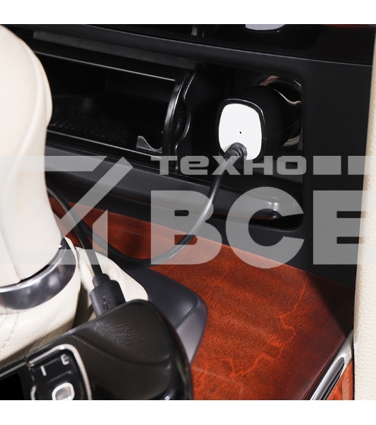 Автозарядка в прикуриватель microUSB (АЗУ) (5 V, 1000 mA) шнур спираль 1.2 м черный Rexant