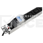 Блок силовых розеток Rem Rem-16, IEC 60320 С19 х 6, вход Schuko, шнур 3 м, 45х484х45 мм (ВхШхГ), 16А, автомат, фото4