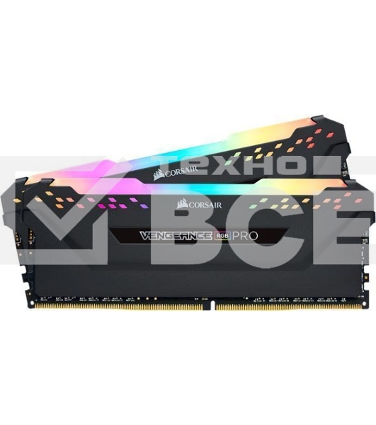 Оперативная память Corsair Vengeance RGB Pro SL, DDR4, 32GB (2x16GB), 3200 MHz, CL16, DIMM, с радиатором, ARGB, черный