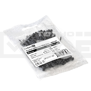 Стяжка (хомут) нейлоновая ExeGate EX293124RUS CV66-60x2.5B (нейлон 6.6, 60x2.5 мм, неоткрывающаяся, halogen free, -40°C - +85°C, черная, 100 шт)