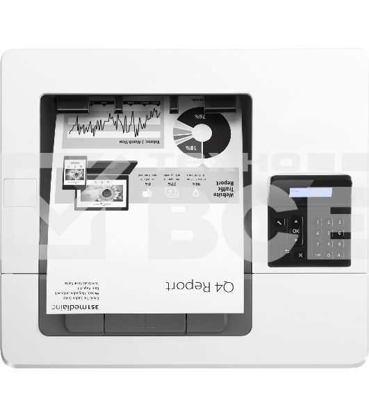 Принтер лазерный HP LaserJet Pro M501dn (J8H61A), A4, ч/б, печ. до 45 стр/мин., 600 x 600 dpi, USB, RJ-45, Air Print
