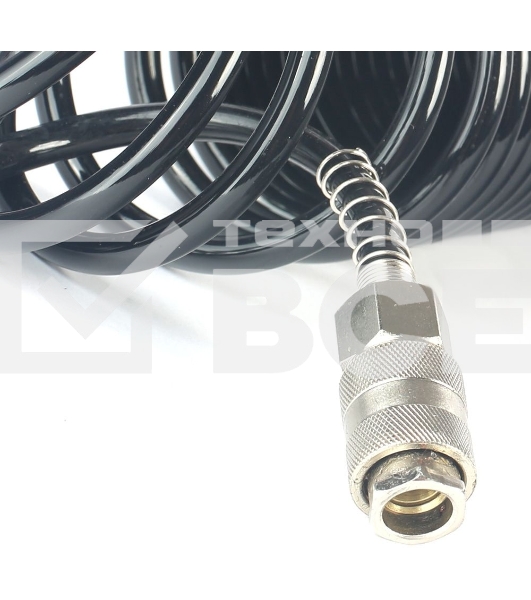 Шланг спиральный для пневмоинструмента PATRIOT PU 86x8мм полиамид быстросъем.