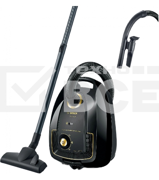 Пылесос Bosch BGL38GOLD черный/золотистый, 600/1700 Вт, уборка сухая, пылесборник мешок 4 л