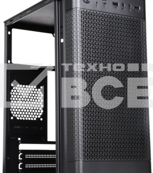 Компьютерный корпус Accord Q03B черный без БП mATX 2xUSB3.0 audio