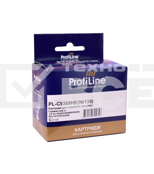 Картридж струйный PL-C9369HE №138 для принтеров HP DJ 5443/5743/5943/D4163 PSC1513/1613/2353 Color водные ProfiLine