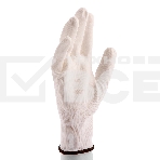 Перчатки трикотажные Сибртех с белым полиуретановым покрытием, размер L, 15 класс вязки, фото4