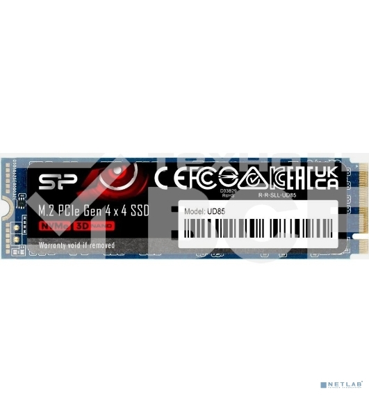 Накопитель SSD Silicon Power M-Series UD85, 1Tb, PCIe 4.0 x4, M.2 2280, NVMe, R/W 3600/2800