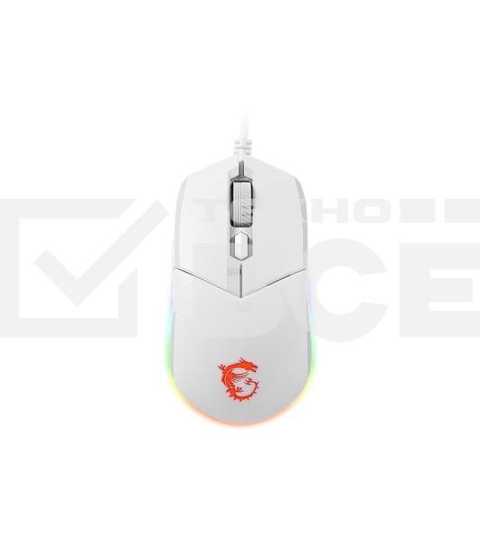 Мышь проводная MSI Clutch GM11 белый, 5000 dpi, USB, кнопки - 6