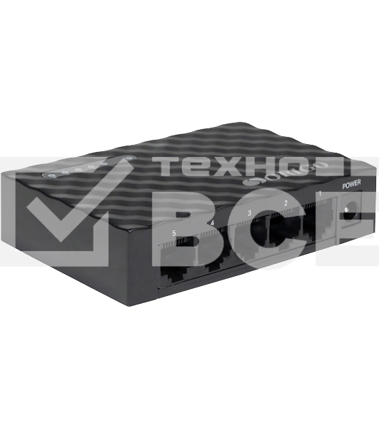 Неуправляемый коммутатор ORIGO OS2105/A1A 5x1000Base-T, корпус пластик