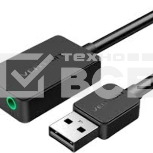 Внешняя звуковая карта Vention USB Черная, шт.