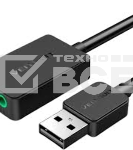 Внешняя звуковая карта Vention USB Черная, шт.