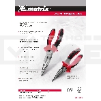 Длинногубцы прямые, 200 мм, хром-ванадий, двухкомпонентные рукоятки Matrix, фото 1