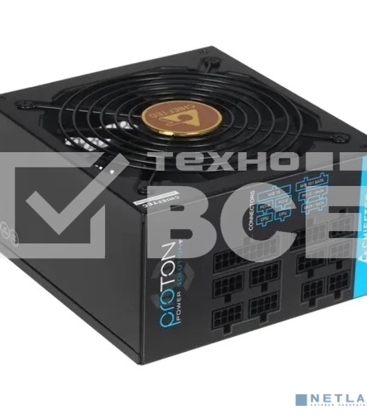 Блок питания Chieftec BDF-1000C, 1000Вт, 80 PLUS Bronze, 140мм, модульный, черный