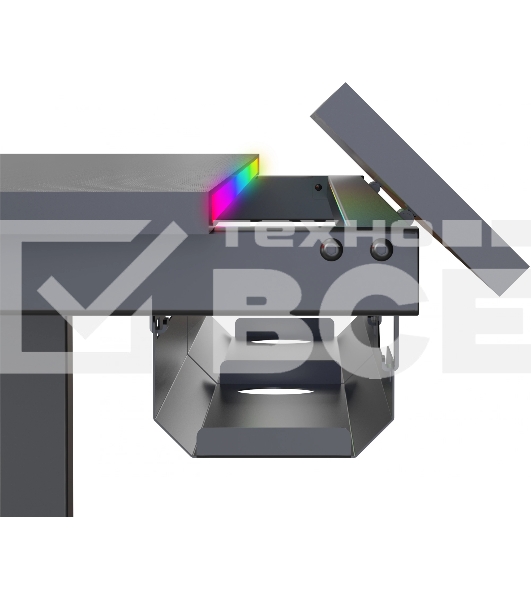 Стол для компьютера Cactus CS-EDXL-GBK столешница МДФ, черный карбон каркас черный 140x60см
