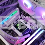 Система водяного охлаждения Thermalright Frozen Warframe 360 ARGb Soc-AM5/AM4/1200/1700/1851 белый 4-pin 29.8dB Al LCD Ret (F-WFRAME-360-WH-ARGb), фото4