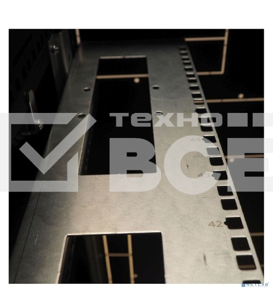 Шкаф серверный напольный 42U (800  1200) двойные перфорированные двери 2 шт., цвет черный