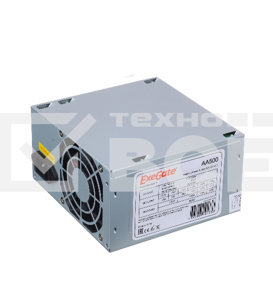 Блок питания ExeGate AA500 (EX256711RUS), 500Вт, 80мм, серый