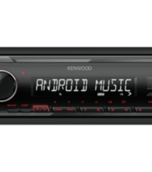 Автомагнитола Kenwood KMM-105M, 1 DIN, USB Type-A, AUX, съёмная панель