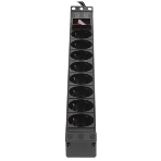 Блок розеток горизонтальный ExeGate ServerPro PDU-19H805 Al-8S-EU3-SW, 19', 1U, Алюминий, 8 Schuko, кабель с евровилкой VDE-250V-16A-3*1.5мм2, 3 метра, выкл. с подсветкой, черный, фото3
