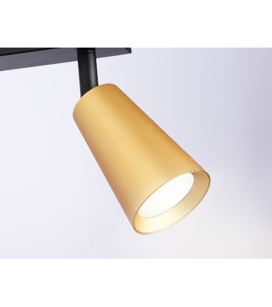 Накладной поворотный спот Ambrella light TA13146/2 BK/GD черный/золото GU10/2 max 12W 295*60*130