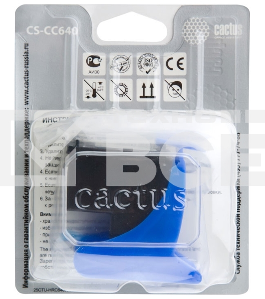 Картридж струйный Cactus CS-CC640 №121 черный (6 мл.) для HP DJ D1663/D2563/D2663/D5563/F2423/F2483/F2493/F4213/F4275/F4283/F4583/PS C4683/C4783