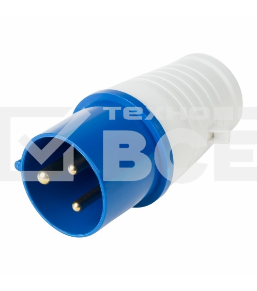 Вилка 023 переносная 2Р+РЕ 32А 220В IP44 Rexant