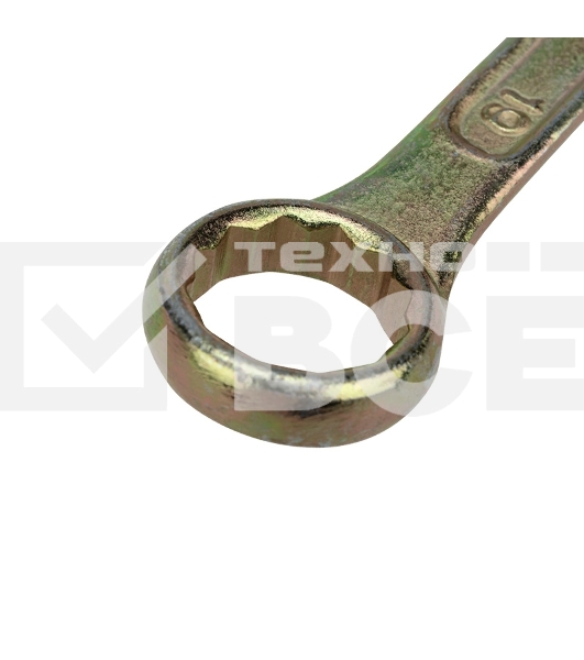 Ключ комбинированный Rexant 19 мм, желтый цинк