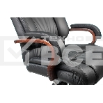 Кресло руководителя Бюрократ T-9925WALNUT/BLACK черный, кожа, крестовина дерево, фото15