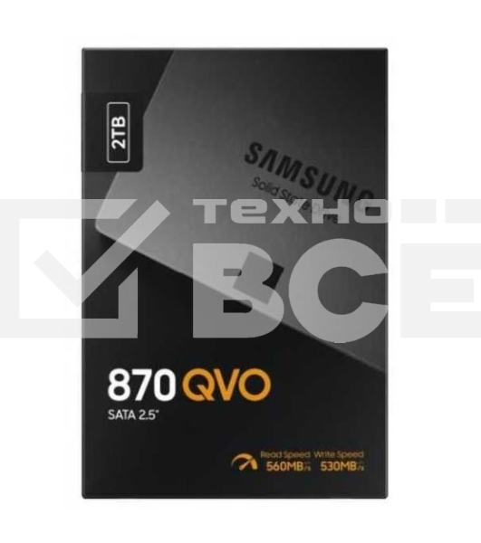 Накопитель SSD Samsung 870 QVO, 2Tb, SATA III, 2.5