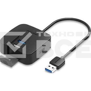 Концентратор Vention CHABD (OTG USB 2.0/ USB 3.0 на 4 порта Черный - 0.5м.)