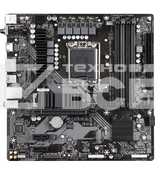 Материнская плата Gigabyte B760M DS3H AX DDR4, LGA 1700, Intel B760, 4xDDR4, 4xSATA, 2xM.2, 1xPCI-E 4.0 x16, 2xPCI-E 4.0 x1, 1xHDMI, 2xDP, 1x 2.5Gb LAN, 3xUSB 3.2 Gen 1, 2xUSB 2.0, 3x3.5 мм, 7.1, Micro-ATX
